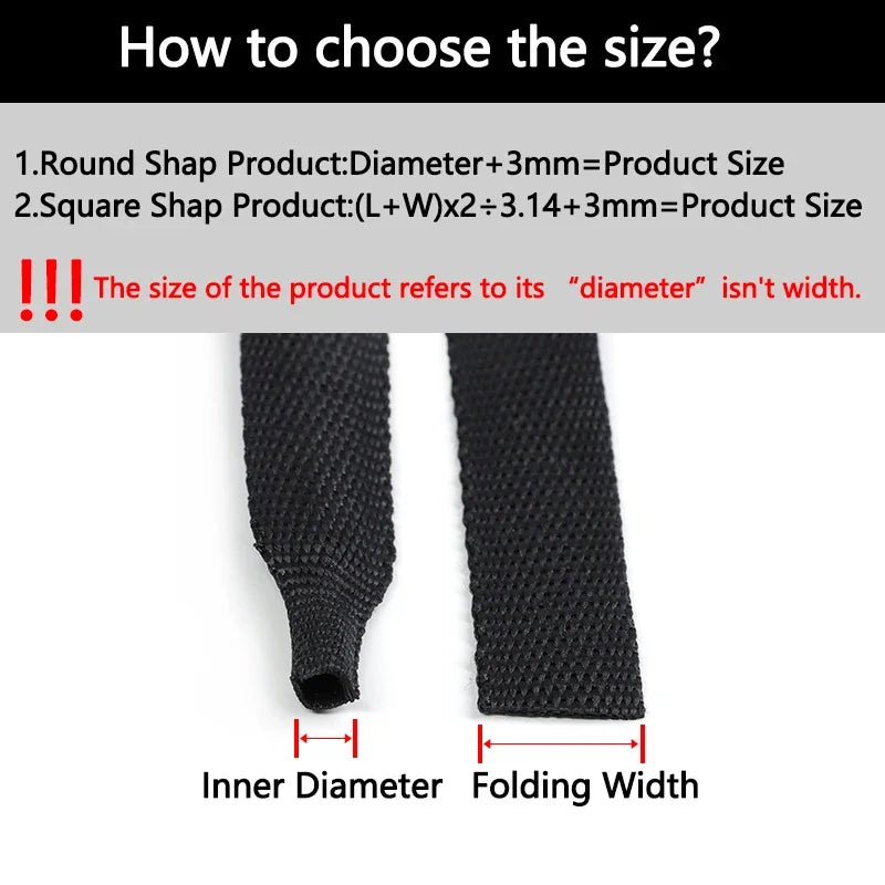 1~50m PET Braided Cable Sleeve Heat Shrink Tube Insulation Flam Retardant Shrinkable Wire Wrap Sheath Protection Cable