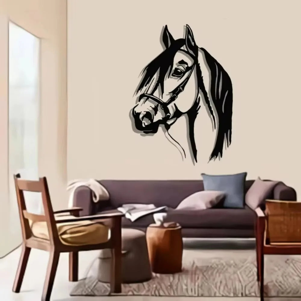 Horse Head Metal Wall Decor – Elegant Animal Art for Home & Office Perfect for Living Room & Stylish Wall Decoration