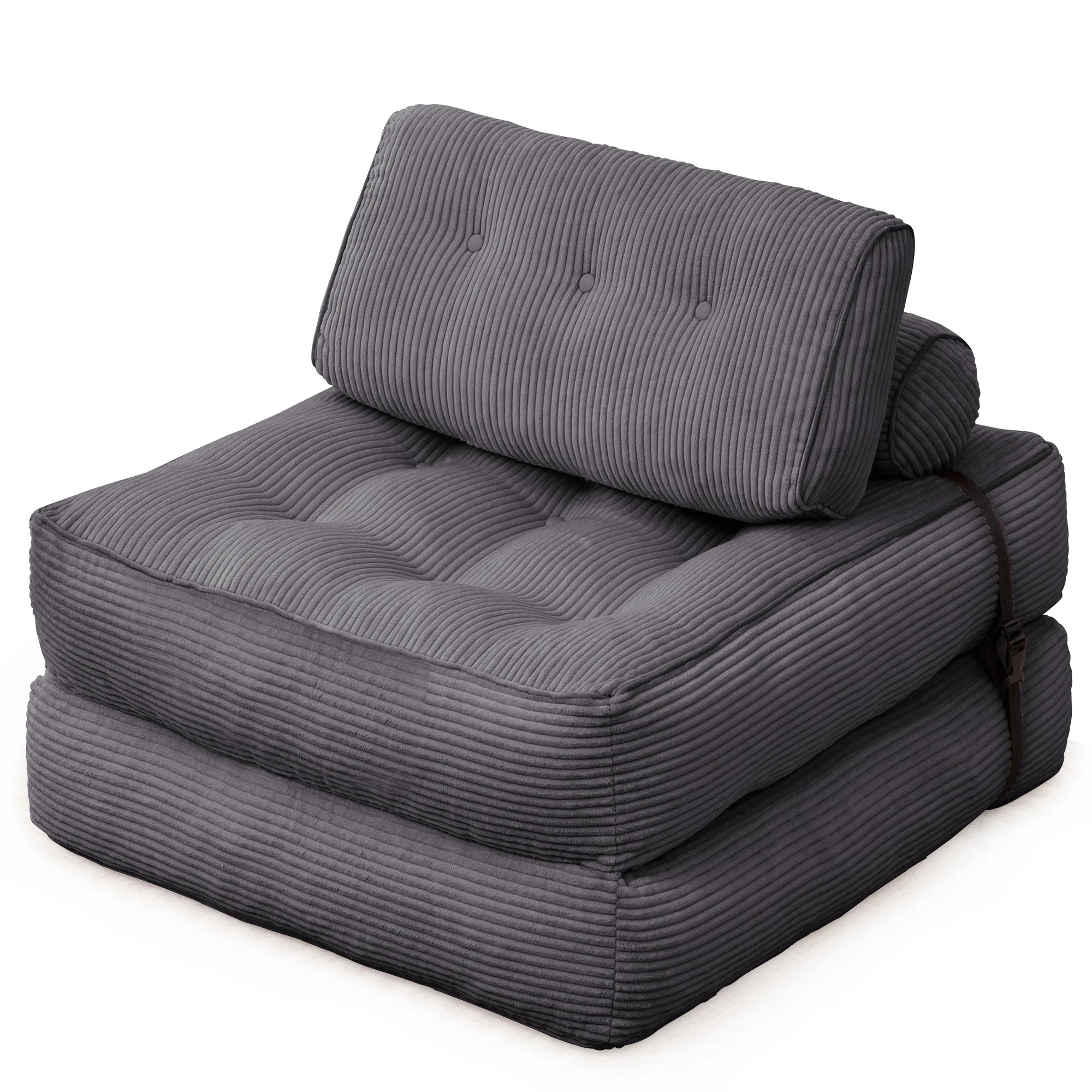 KORSER Convertible Floor Couch for Adult with Pillow Folding Sofa Bed Comfort Floor Sofa Portable Sleeper Chair