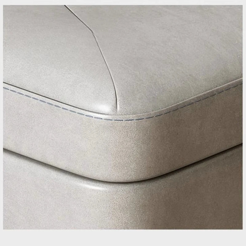 Creative Jelly Bean Stool Household Leather Ottoman Living Room Sofa Pedal Modern Doorway Shoe Stool Stylish Footrest