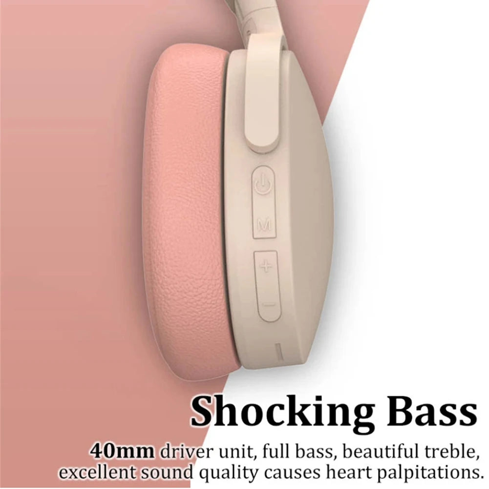 Wireless Headphones Bluetooth-compatible Headset Stereo Hifi Subwoofer Gaming Headphones TF/AUX Music Player