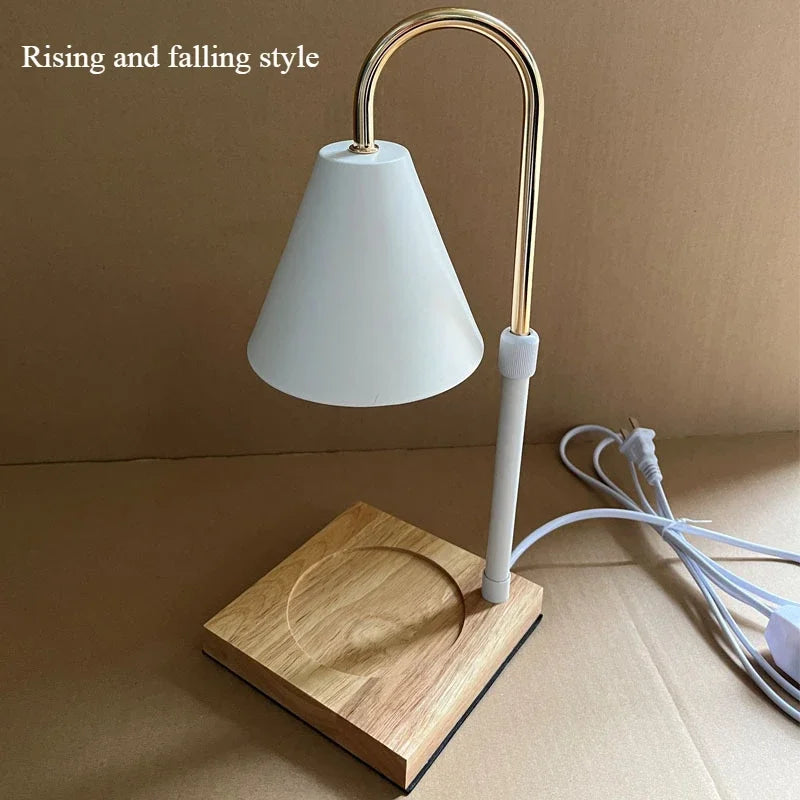 Aromatherapy Candle Lamp Retro Nostalgic Marble Molten Wax Lamp Household Creative Plug-in Dimming Candlestick Desk