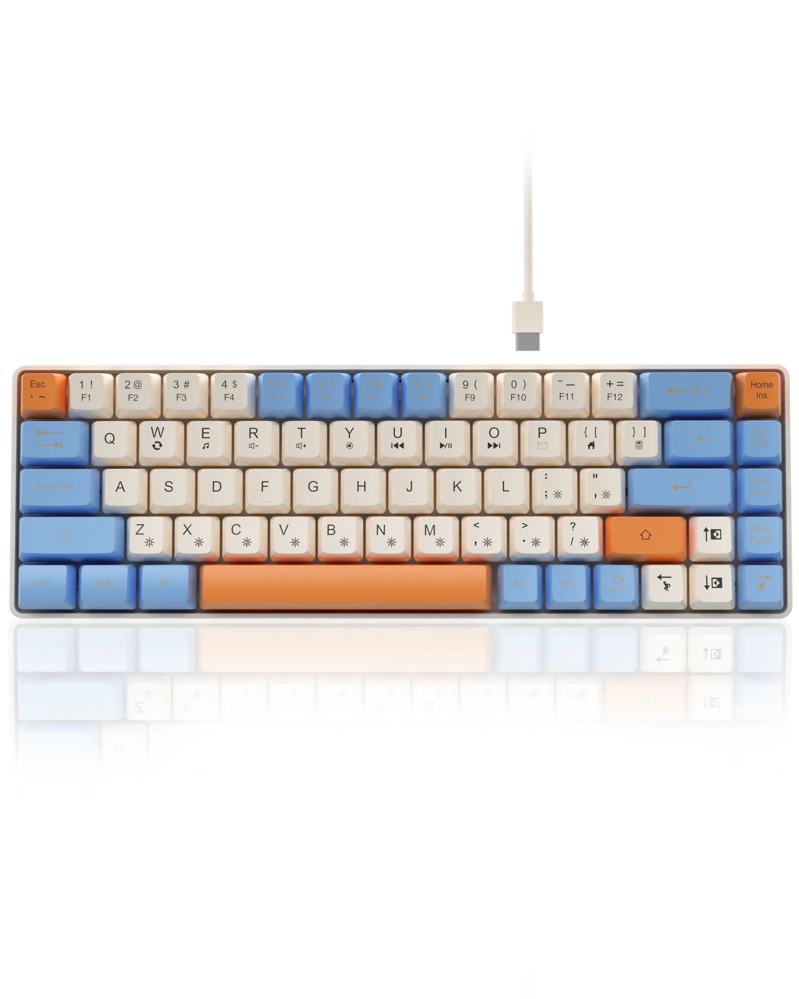 SOLAKAKA Sk968 Gaming Keyboard 68 keys N- Key Rollover RGB Backlight - Blue / United States - Desktop