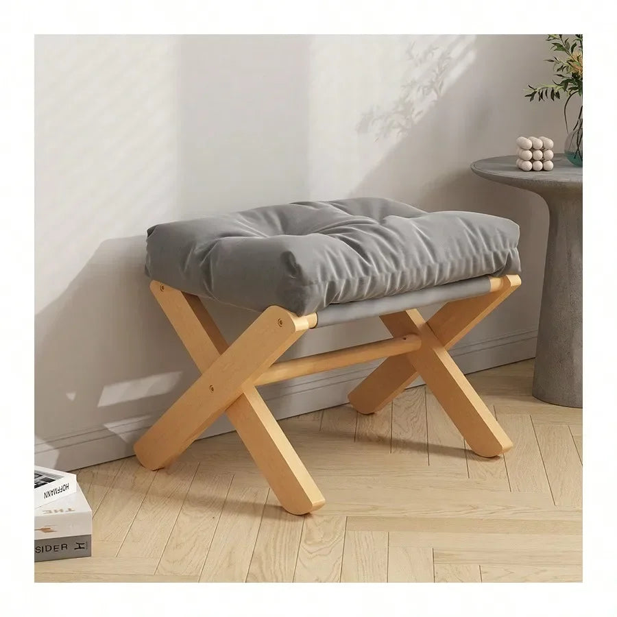 Makeup Chair Small Sofa Bench Tea Table Footrest Shoe Changing Stool Foldable Stool Furniture For Living Room Doorway