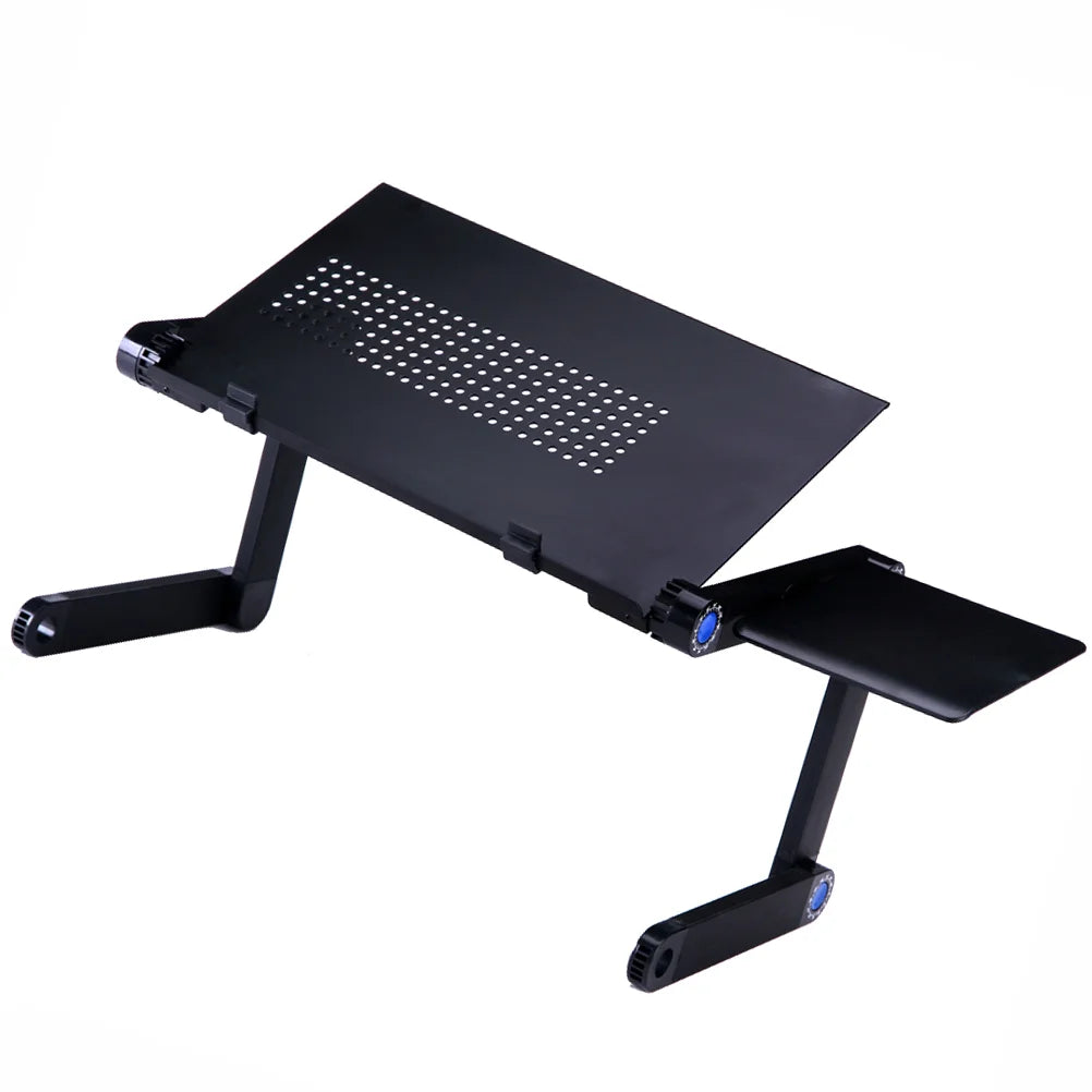 Portable Laptop Stand 2-Fold Structure Metal Legs Freely Adjustable Height Anywhere Use Foldable Standing Desk
