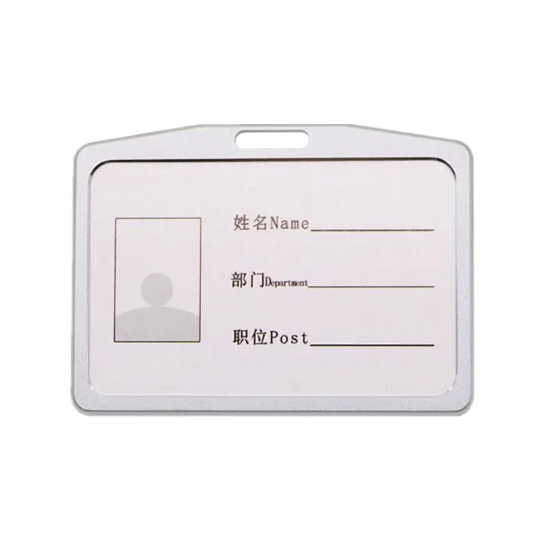 1pcs Card Holder High Quality Aluminum Alloy Employee Name ID Card Cover Metal Work Certificate Identity Badge ID