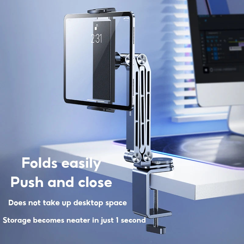 MoZhao Tablet Stand Desktop Support Stand Phone Holder 360° Rotating Folding Aluminum Alloy Office Fixing Magnetic