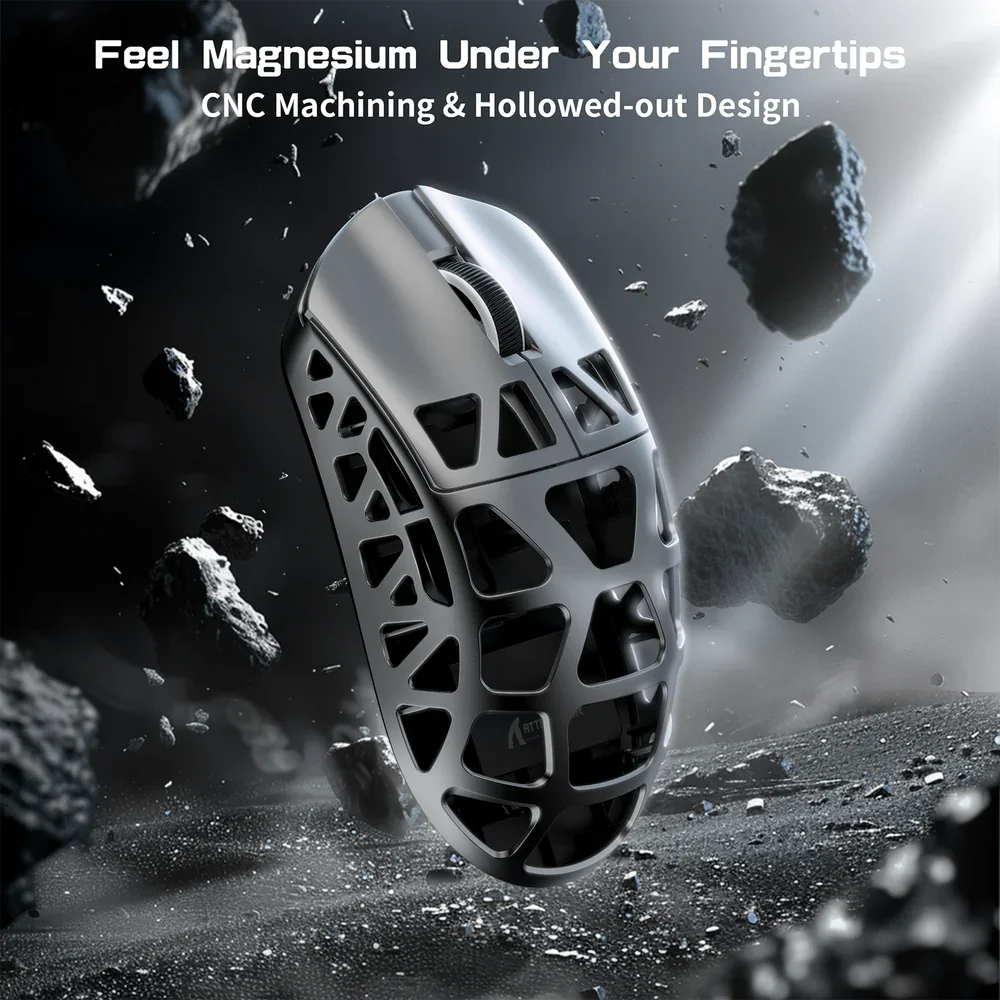ATTACK SHARK R3 Magnesium Alloy Gaming Mouse 8K SUPERLIGHT 8000Hz 6 Adjustable DPI up to 26000 PAW3395 BT/2.4G