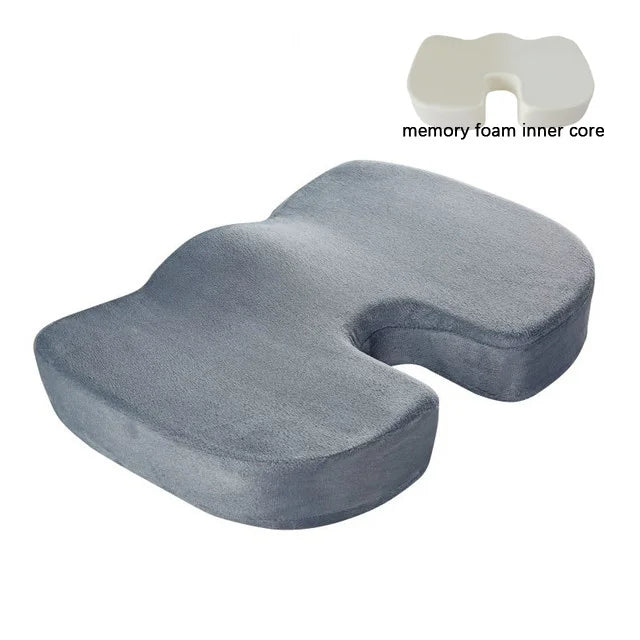 Office Chair Cushion Seat Pad Memory Foam Car Seat Cushion Orthopedic Hemorrhoid Pillow Gel Seat Cushions for Chairs