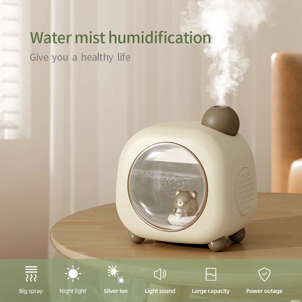 Kasydoff Portable Small Humidifier 1500ml Small Humidifiers for Bedroom Baby 1800mAh USB Personal Desktop for Travel