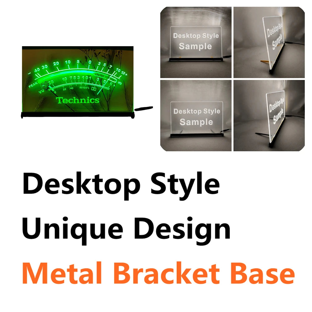 Technics Peak VU dB LED Neon Sign-3D Carving Wall Art for Home,Room,Bedroom,Office,Farmhouse Decor - Green-Z