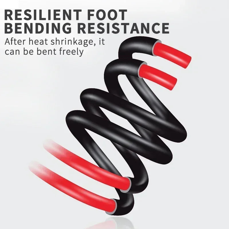 10/50/100M 200Meter 3:1 Heat Shrink Tube Black with Glue Polyolefin Shrinking Assorted Ratio Adhesive Wire Cable