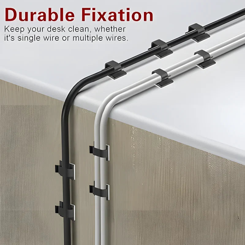 10/30PCS Self-adhesive Cable Organizer Clips Wire Winder Holder Earphone Mouse Cord Clip Protector Cable Management