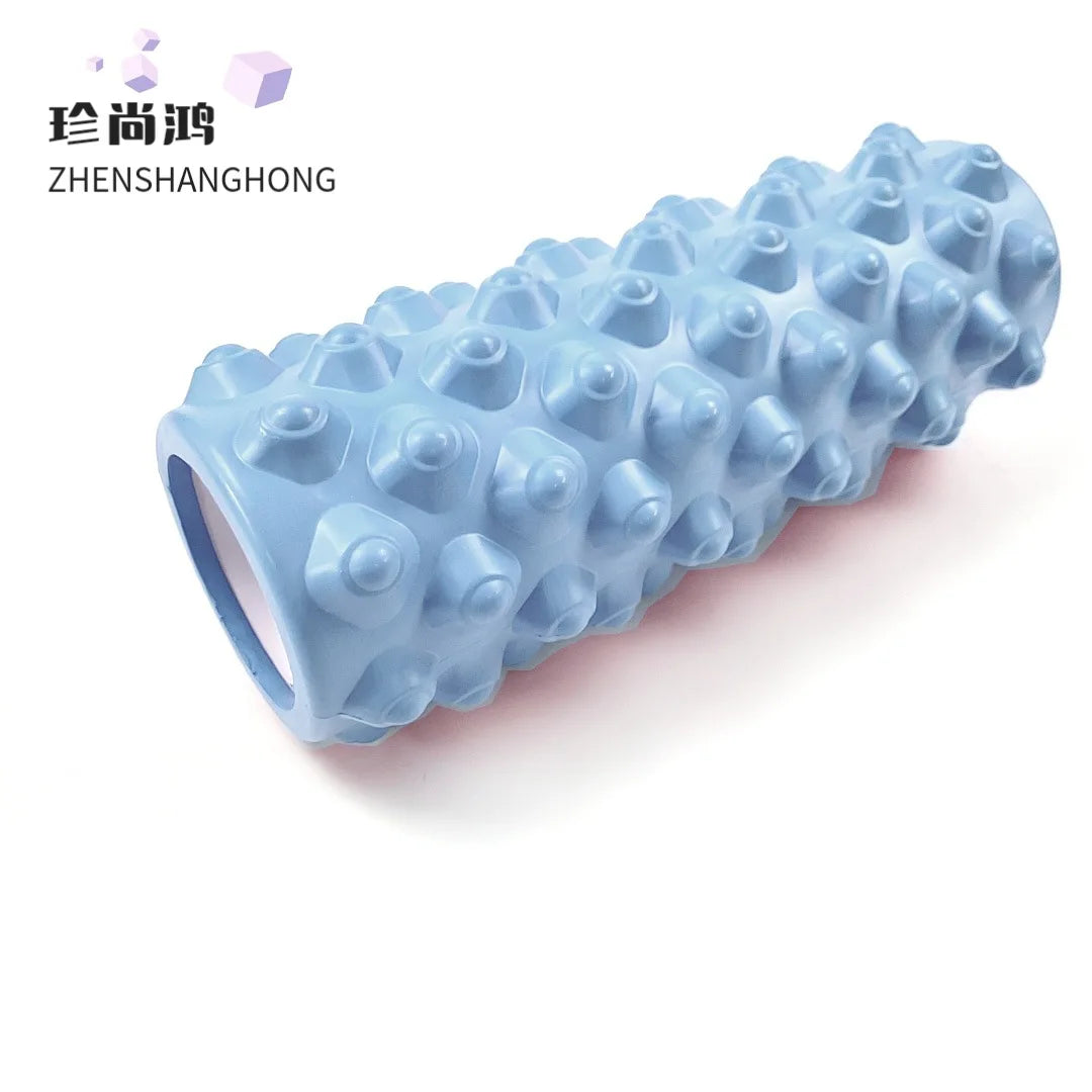 EVA Foam Roller with Texture - Hollow Design for Muscle Recovery & Yoga - 33Cm blue - Foam Roller