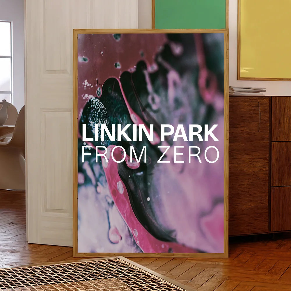 Band L-Linkin Cool P-Park From Zero Poster Self Adhesive Painting Living Room Office Decoration Bedroom Home Wall