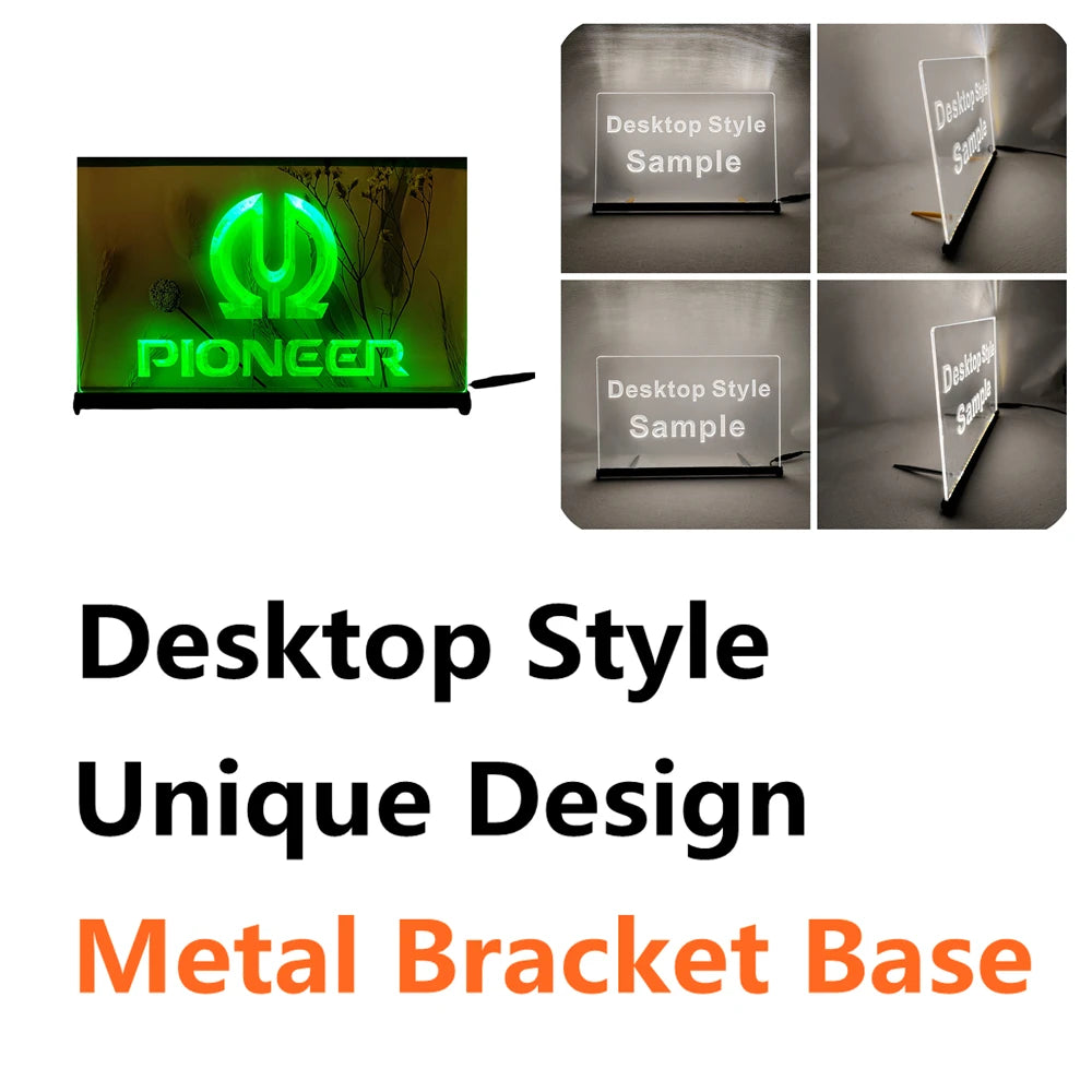 Pioneer Vu LED Neon Sign-3D Carving Wall Art for Home,Room,Bedroom,Office,Farmhouse Decor - Green-Z / UK-30x20cm