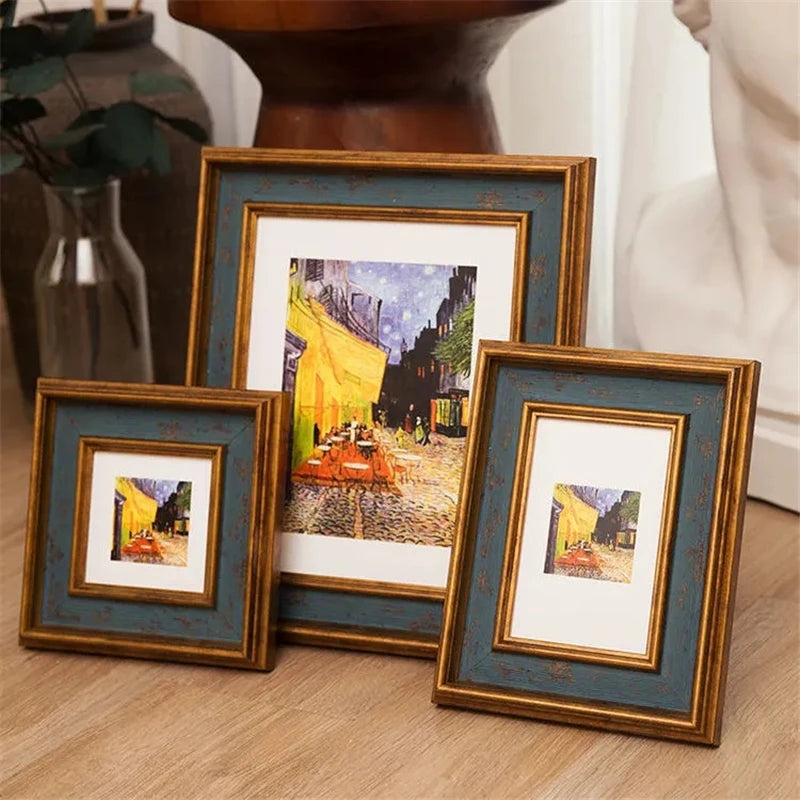 Creative American Retro Small Photo Frame Bedroom Bedside Table Decoration Ornaments Photo Frame Home Office Desktop