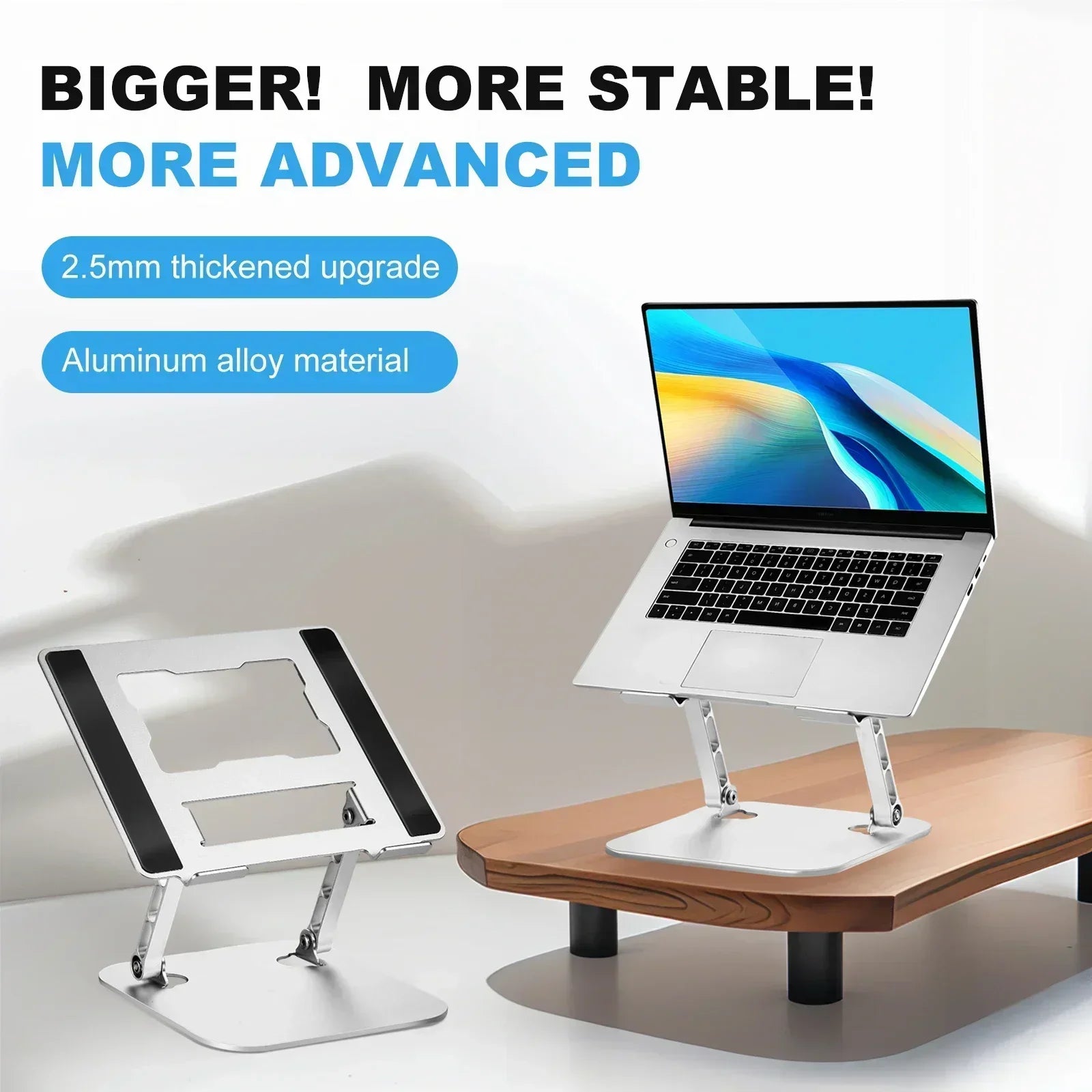 360° Rotatable Laptop Holder Aluminum Alloy Anti Slip Breathable Desktop Flat Stand For iPad Galaxy Tab Macbook Book