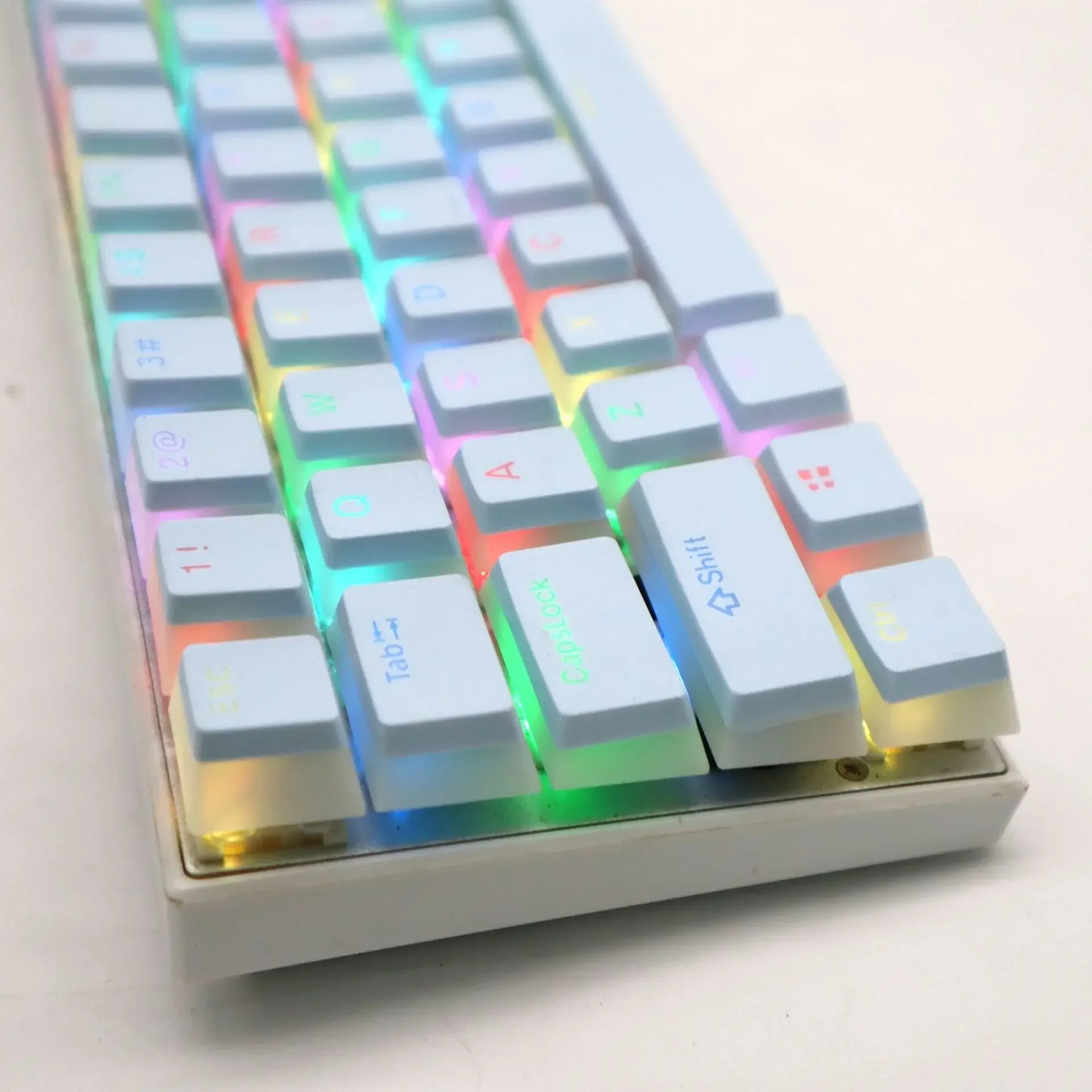 104 key ABS/PBT pudding double double color transparent closed character color small set keyboard cap key Mechanical