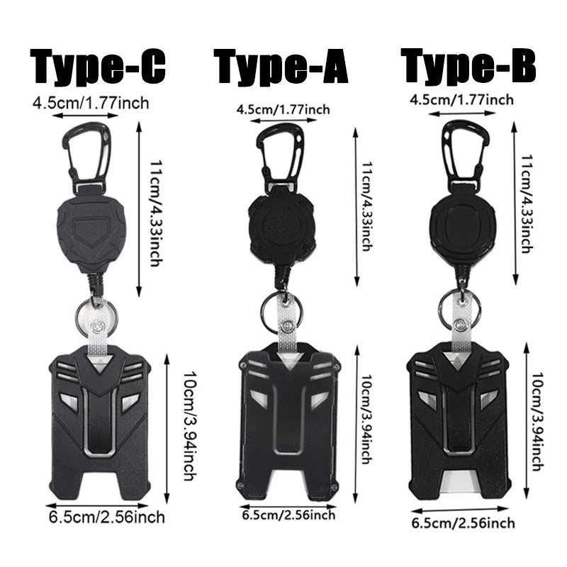 ID Card Holder Bus Card Cover Case Badge Reel Clip Badge Clip Heavy Duty Badge Clip Retractable Badge Holder ID Badge