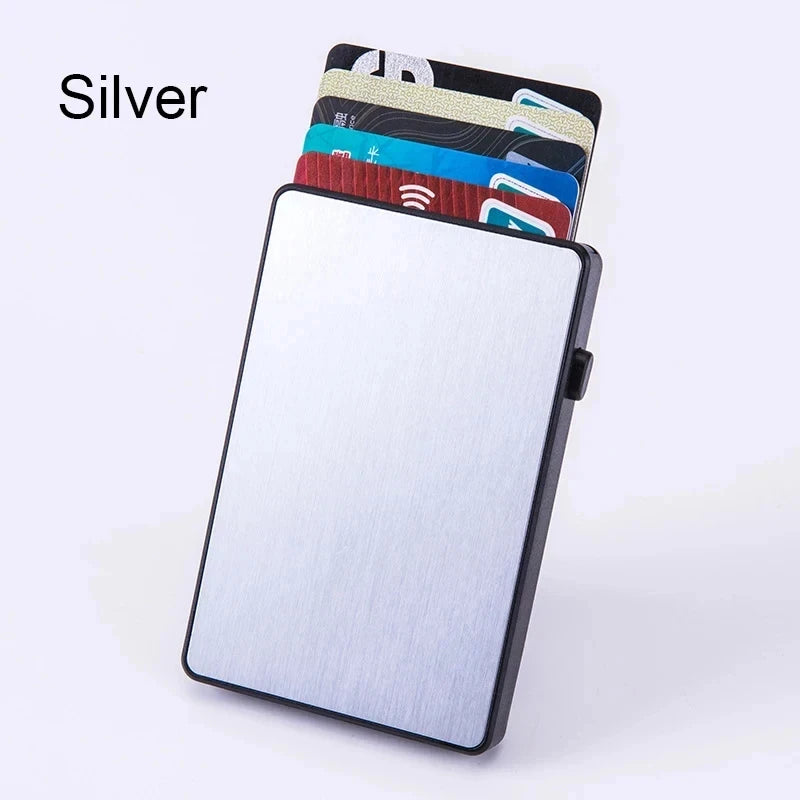 Gold Thin Pop Up ID RFID Card Holder For Man Slim Men’s Card Wallet RFID Creative Credit Card Case For Women Female - 5