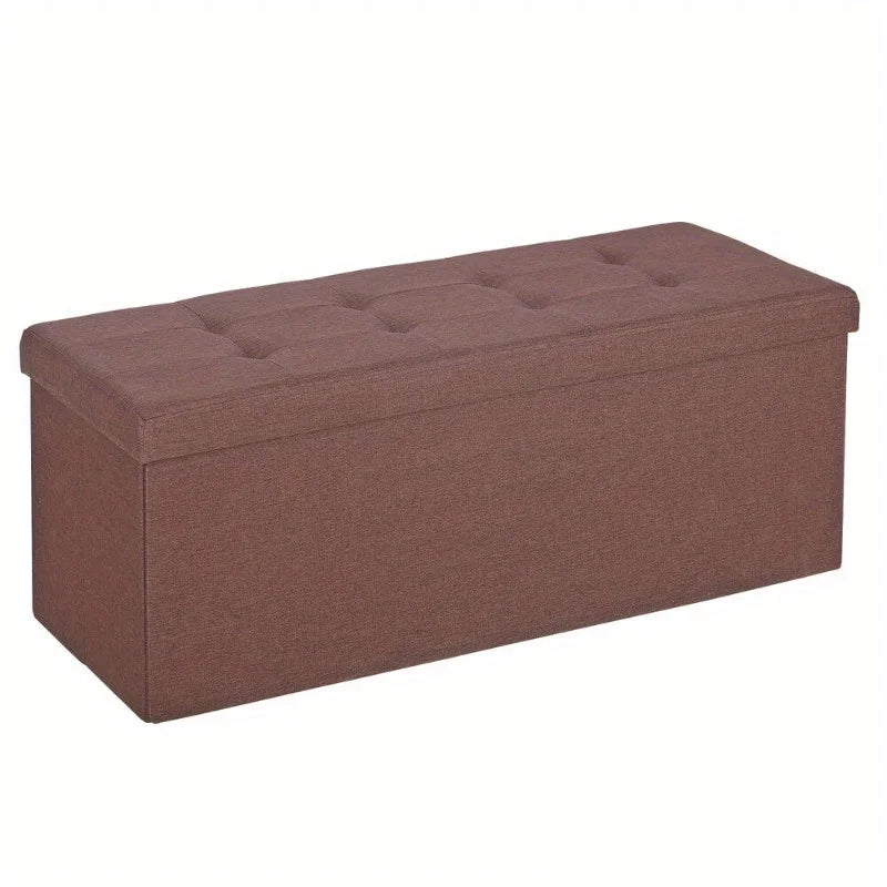 Storage Ottoman Bench Foot Rest Stool for Bedroom Entryway Living Room - 43 Brown / United States