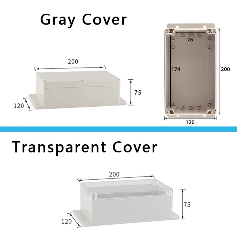 F-type outdoor waterproof junction box - waterproof box for outdoor monitoring - plastic power connection terminal