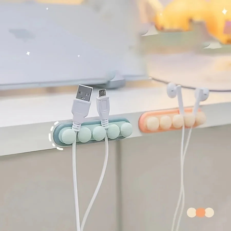 Silicone Cable Management Clip Table And Bedside Table Wire organizer Charging Cable Bracket Clip For Walls