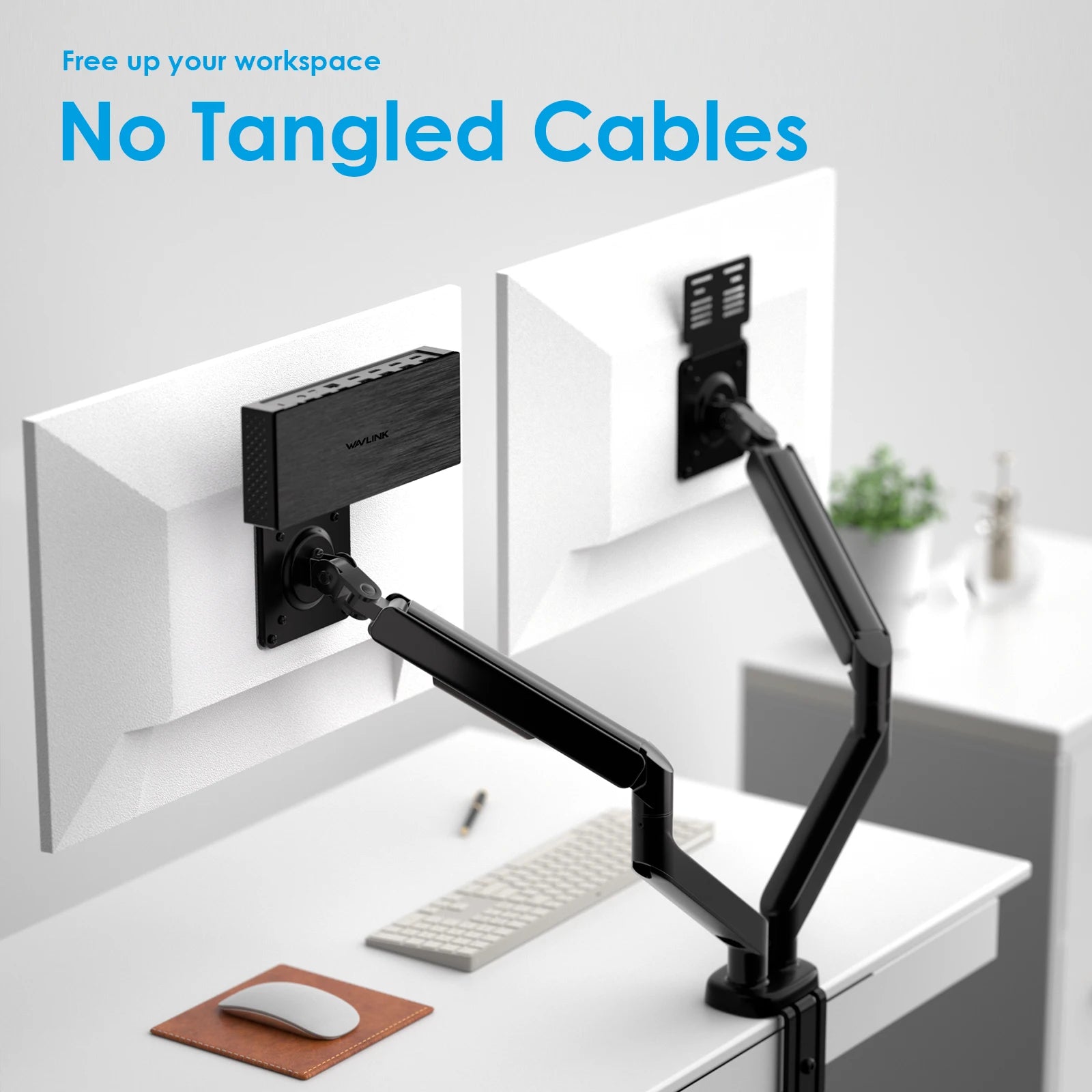 WAVLINK Docking Station Mount for Workstation Behind Monitor Vesa Mounting Electrolytic Iron Dock Holder Vesa Mount