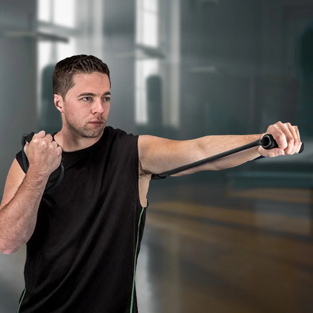 Boxing Resistance Band with Handles Exercise Training Expander Figure 8 Yoga Gym Fitness Pulling Rope for Arm Strength