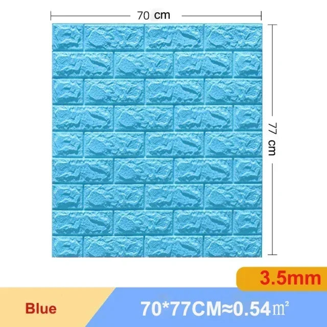 5/10pcs Foam 3D Wall Decor Sticker Waterproof Self-adhesive Brick Wallpaper DIY Living Room Wall Sticker Background