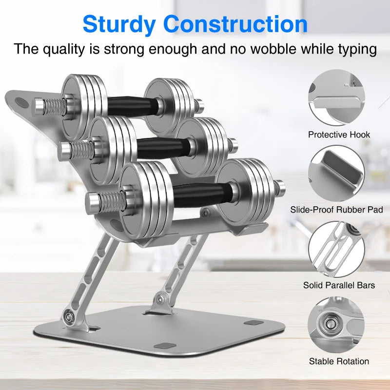 Tenmtoo Adjustable Laptop Stand Portable Aluminum Notebook Stand Compatible With 10-17.3 Inch Laptops and Macbook