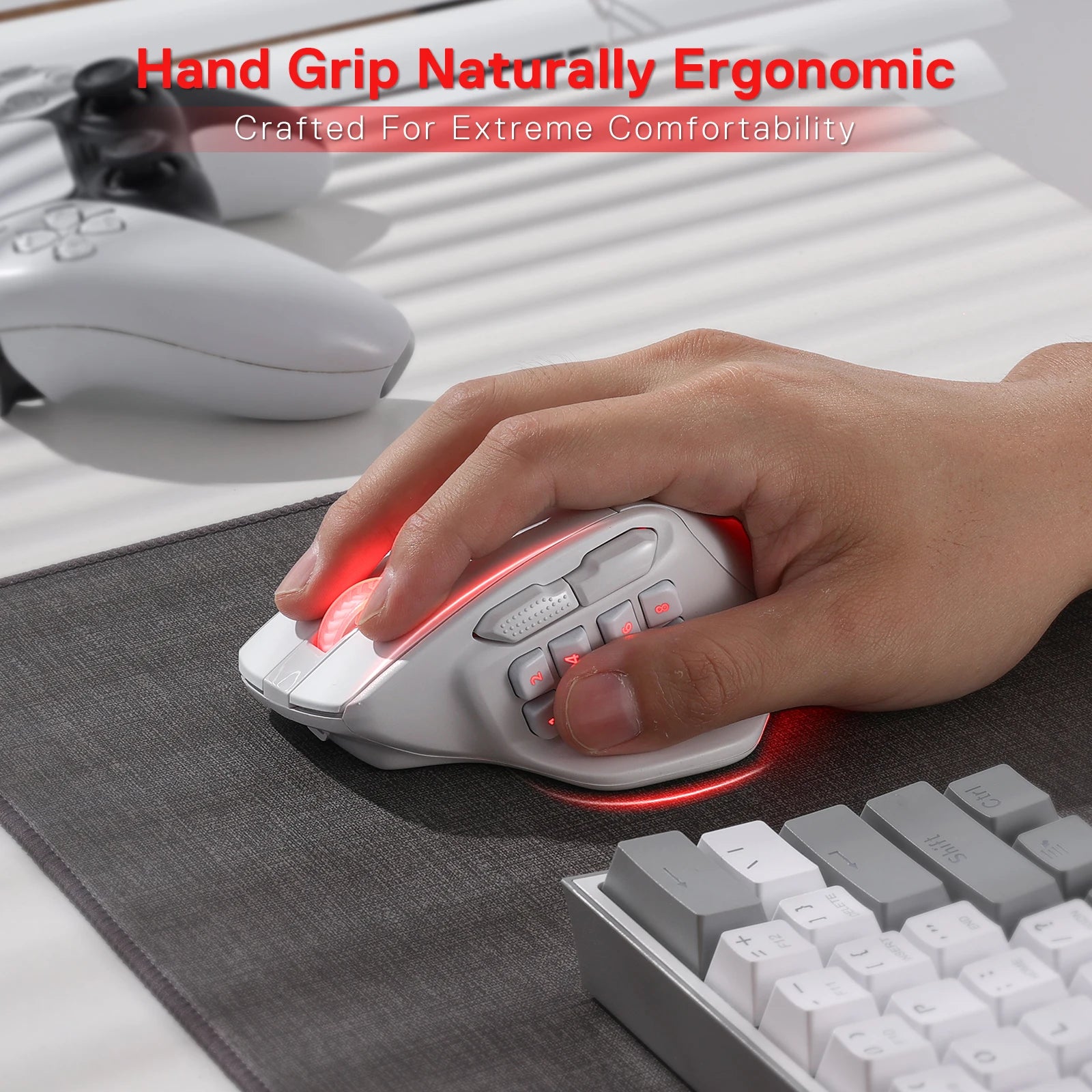 Redragon M811 PRO Wireless MMO Gaming Mouse 15 Programmable Buttons RGB Gamer Mouse 10 Side Macro Keys