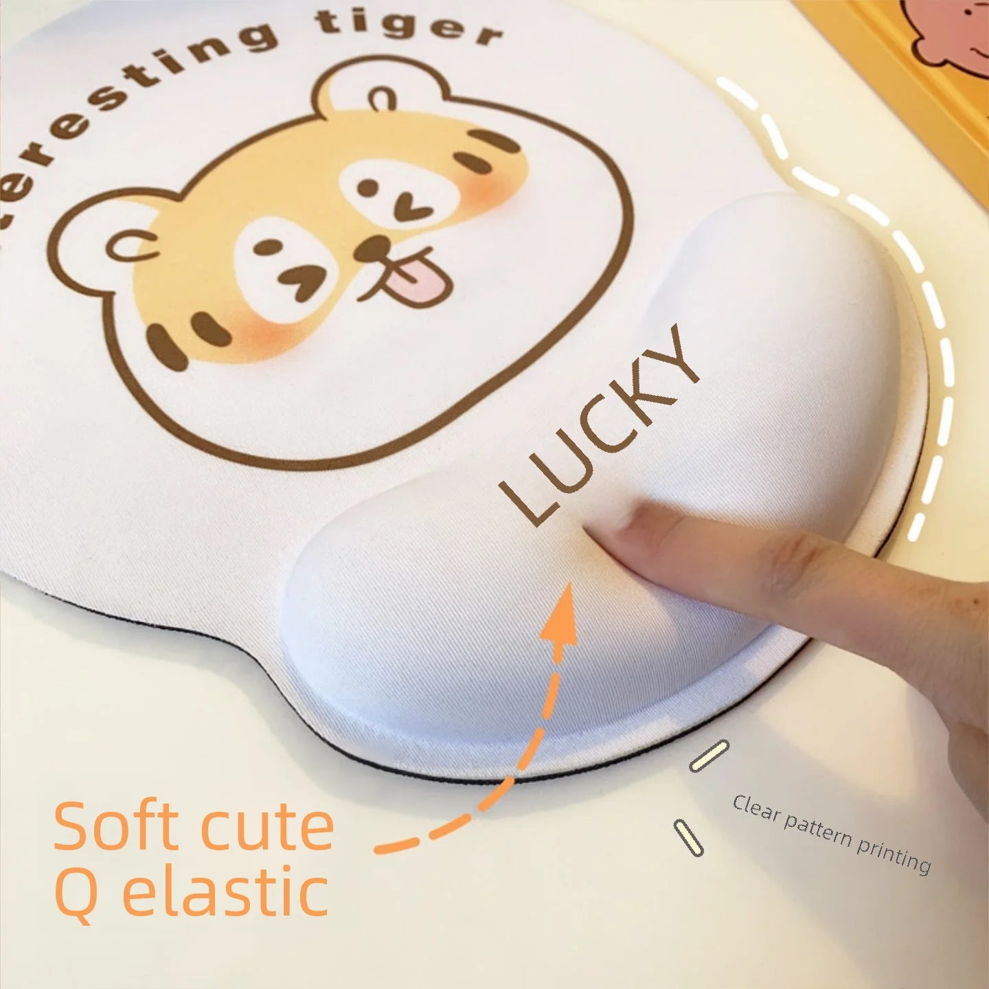 Cartoon Bear Couple Silicone Mouse Pad Thickened Wrist Protection Soft Hand Rest Anti-factory Store Office Mouse Mat