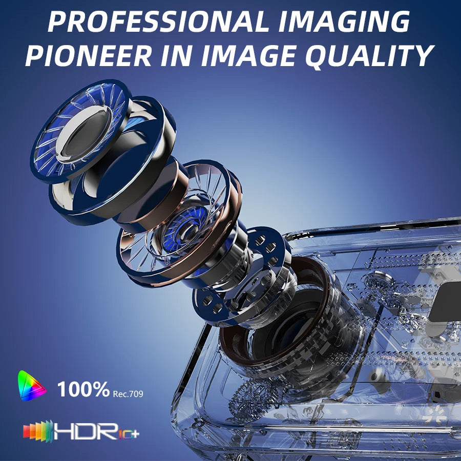 145° adjustable stand mini projector with WiFi and Bluetooth 4K quality electric focus keystone correction home theater