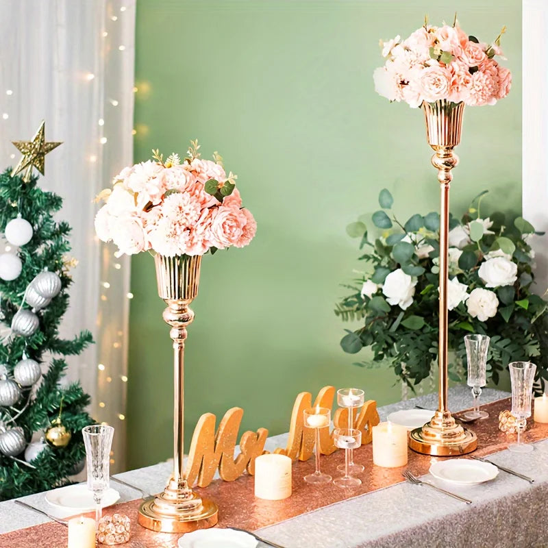 Wedding Centerpiece Vase Floor Vase - 32.5 Inch Multi-Purpose Metal Vase for Party Events Christmas and Halloween