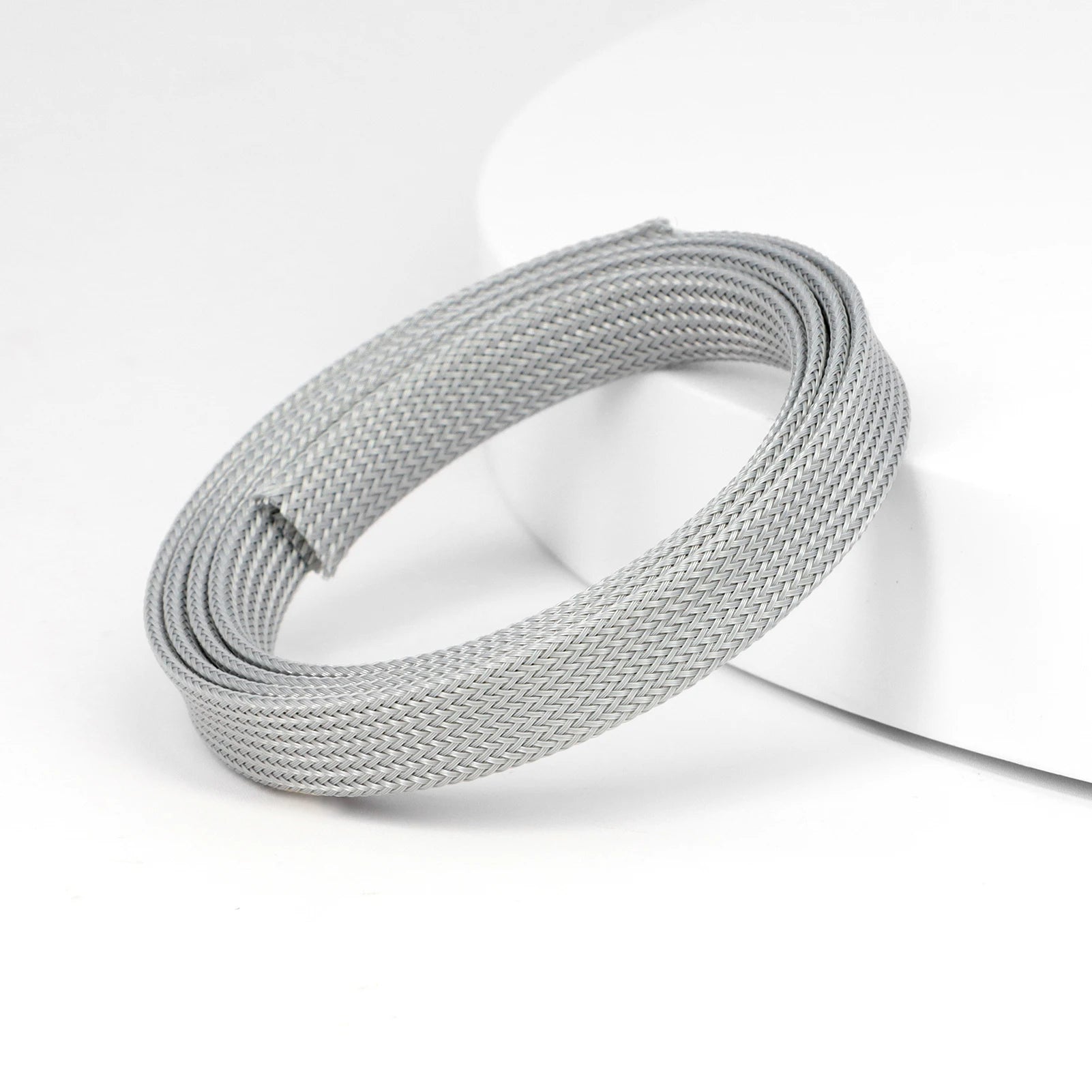 5m/lot Pure Colour Insulated Braid Sleeving Tight PET Wire Expandable Cable Sleeve Flame-retardant Nylon Braided Mesh