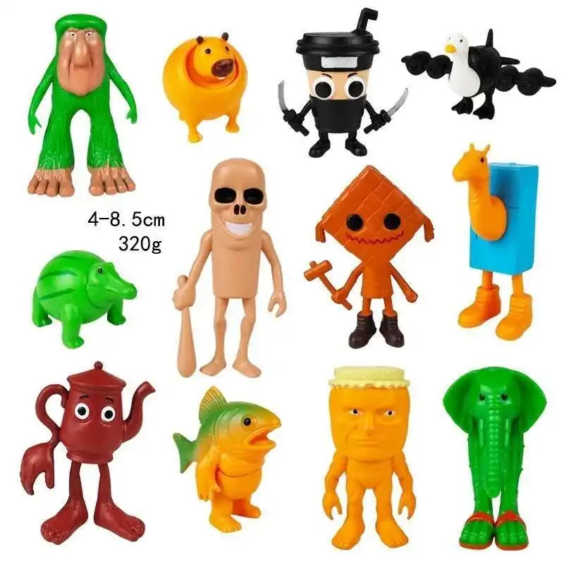 Italian Brainrot AI Animals Tung Tung Tung Sahur Figure Tralalelo Tralala Figurine Doll Toy Desk Decoration Model