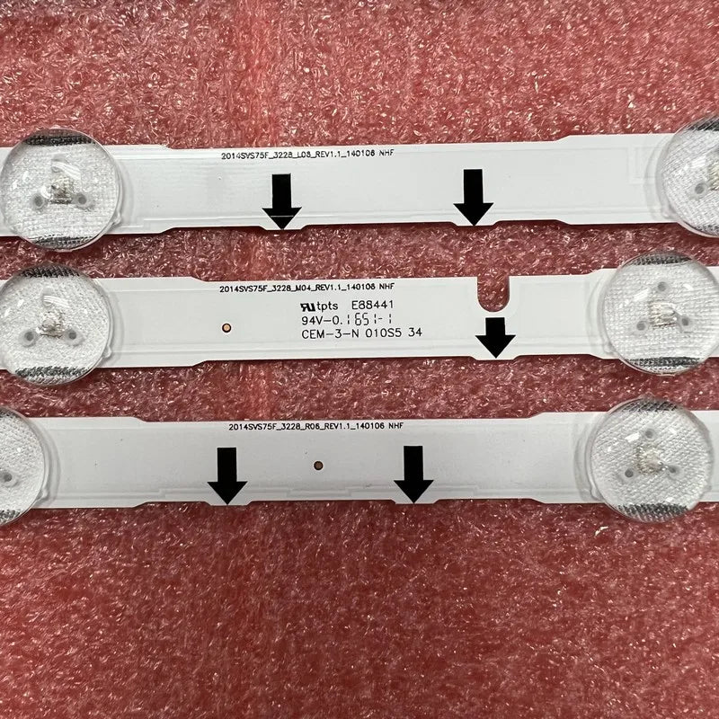 27pcs/set LED Strip For Samsung UE75H6400 UA75H6400 UE75H6400AW UE75H6475SU BN96-30437A 30438A 30439A BN41-02192A