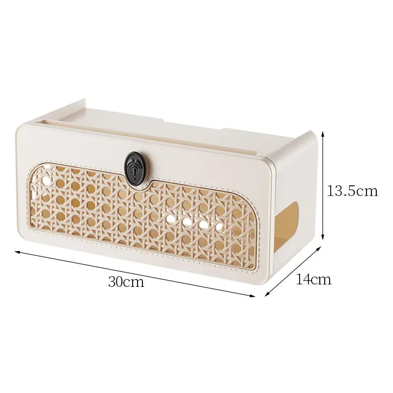 Large Cable Management Kit for TV/Set-top Box Retro Power Cord Organizer Box Desktop Cord Hider Box to Conceal Power