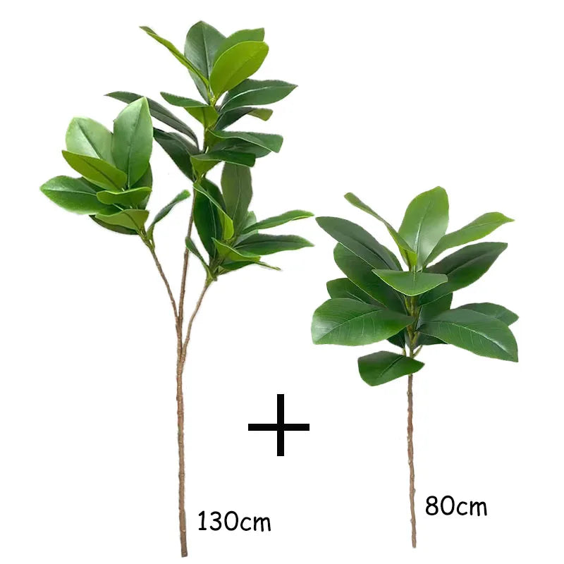 51in Large Artificial Plants Fake Banyan Tropical Artificial Ficus Tree Branch Plastic Rubber Tree For Home Garden