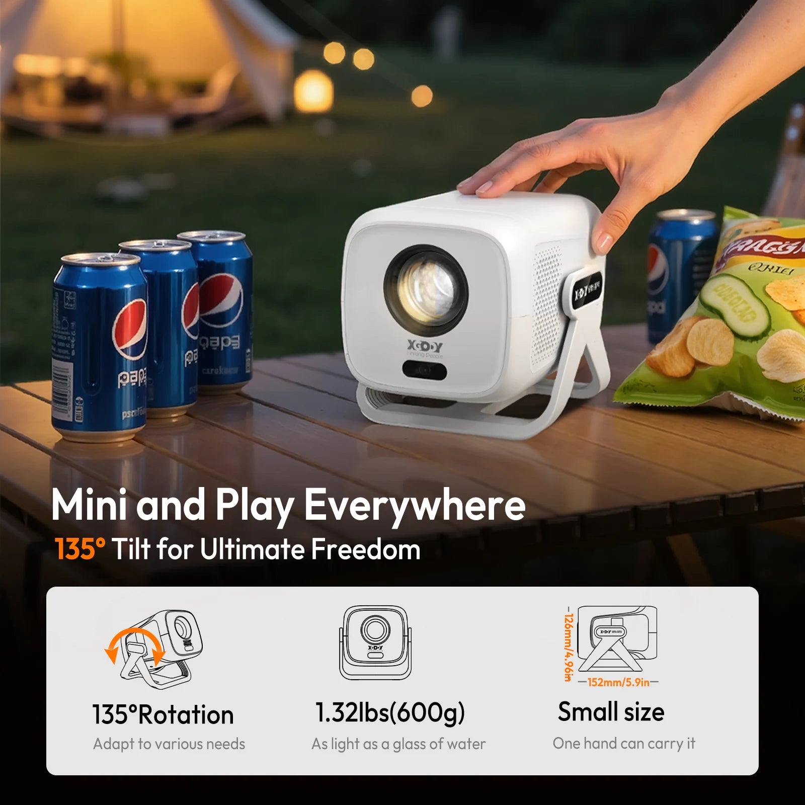 XGODY Projector Android 13 Netflix Official FHD Beamer 450ANSI Auto Focus & Keystone Smart Android TV Home Cinema