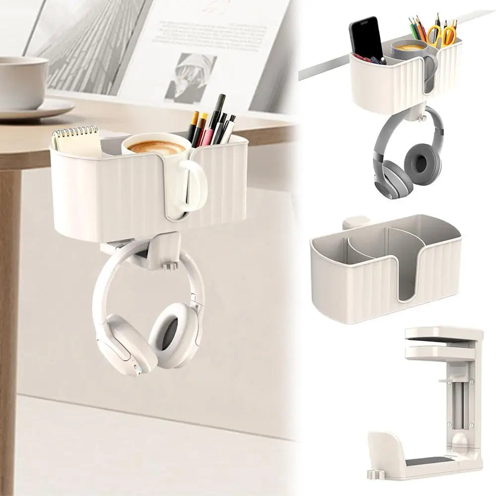 1Set Detachable Edge Storage Box Pen Holder Tableside Storage Box Earphone Holder Cup Holder Multi Functional Shelf