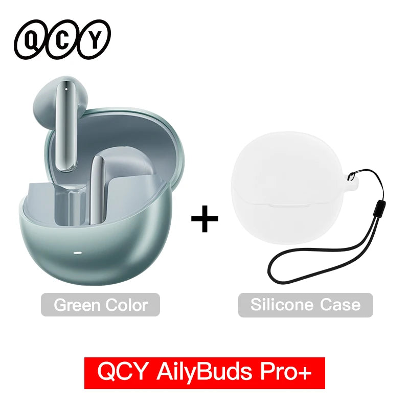 QCY HT10 AilyBuds Pro+ ANC Wireless Earphone Hi-Res Audio with LDAC Bluetooth 5.3 Earbuds 6 Mic AI HD Call Multipoint