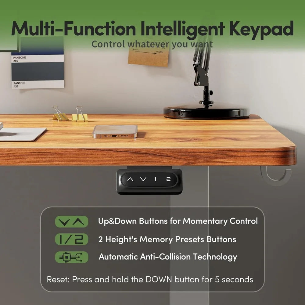 Height-Adjustable Electric Desk for Home Office 48x24 Sit-Stand Desk with Split Board Lightweight - United States