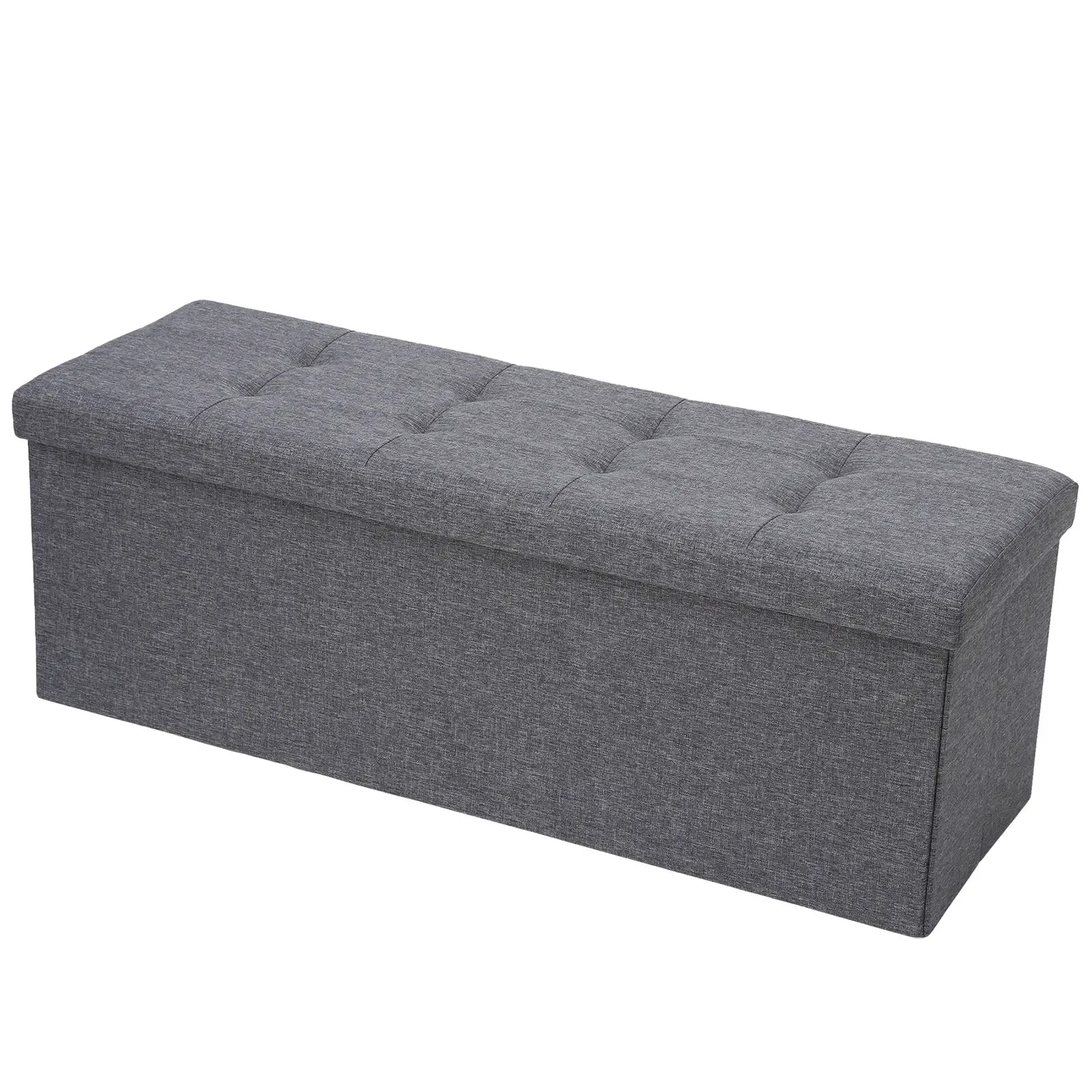 Storage Ottoman Bench Foot Rest Stool for Bedroom Entryway Living Room - 43 Grey / United States