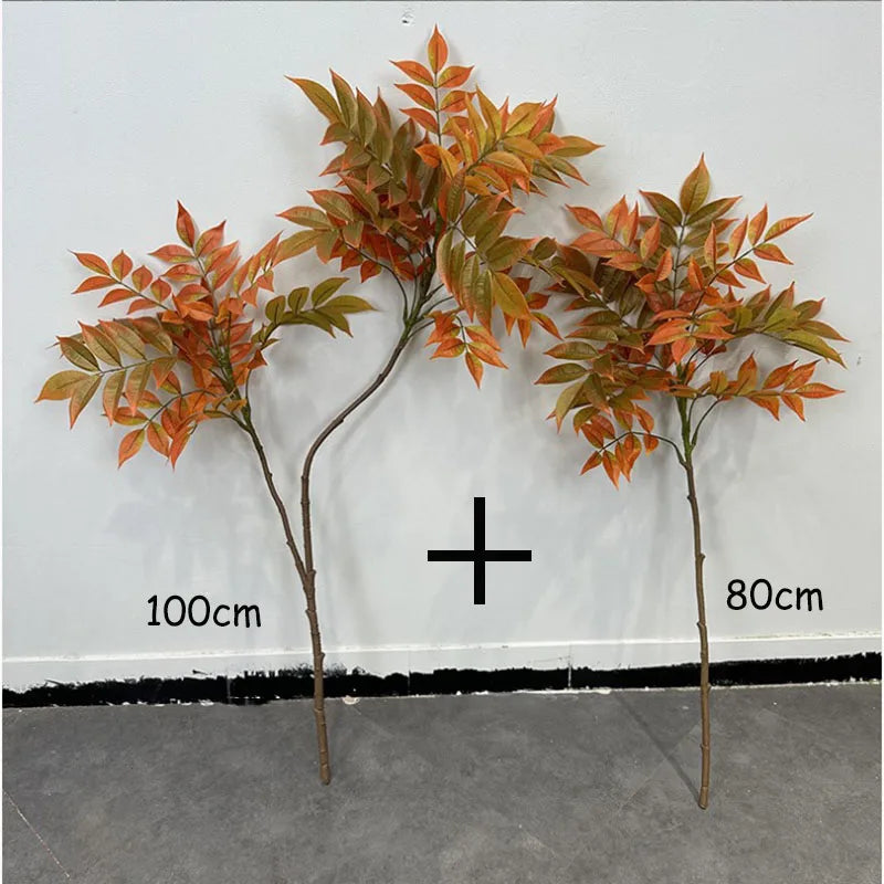 51in Large Artificial Plants Fake Banyan Tropical Artificial Ficus Tree Branch Plastic Rubber Tree For Home Garden