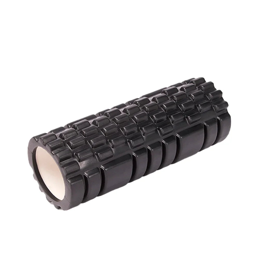 30cm Yoga Column Gym Fitness Pilates Foam Roller Exercise Back Massage Roller Yoga Brick Home Fitness Equipment - Black