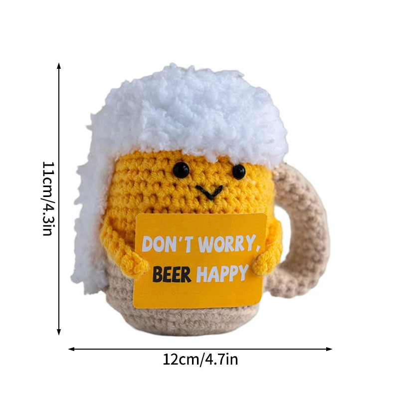 Crochet Ornament Finished Positive Figures Crochet Animals Chicken Desk Accessories Home Office Decor Christmas New