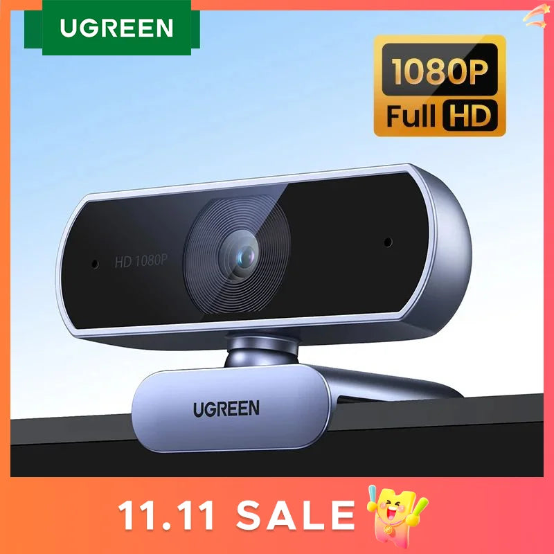 UGREEN USB Webcam 1080P HD Mini Webcam For Laptop Computer Web Camera Dual Microphones for Youtube Zoom Video Calling